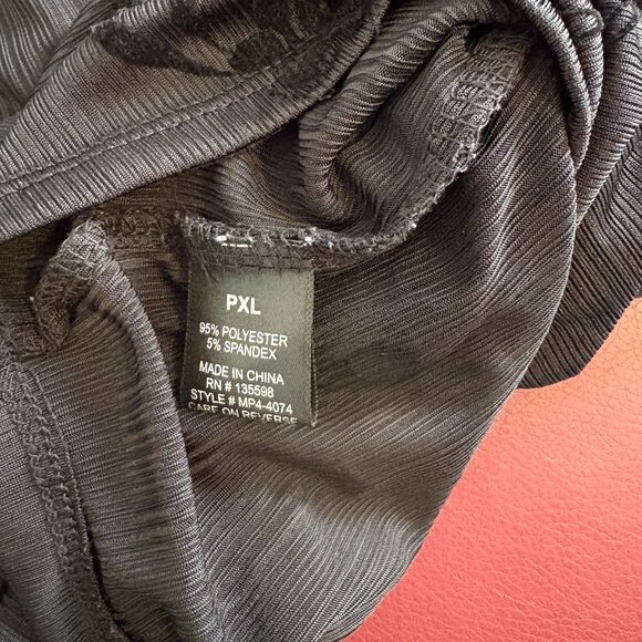 PXL Petite Black Roses Blouse Tie CURE - Picture 4 of 6